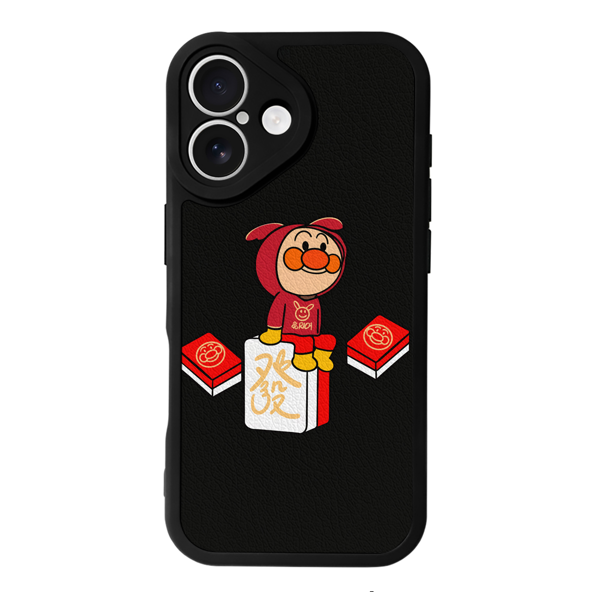 （画像用） アンパンマン Anpanman 【iPhone 16シリーズ対応】シリコンスマホケース（レザー調） 材質：シリコン